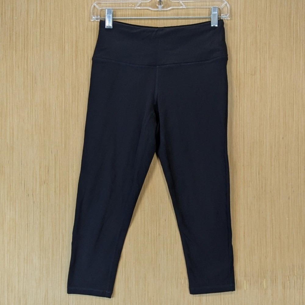 Prana Womens Black High Waisted Capri Athletic Yoga Leggings Small Activewear